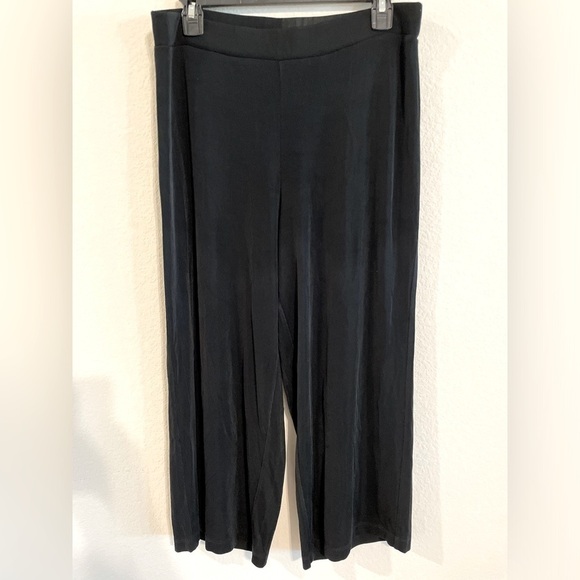 Choices Women’s Cropped Pants Large Black Spandex Blend Whimsigoth Loungewear - Picture 1 of 12